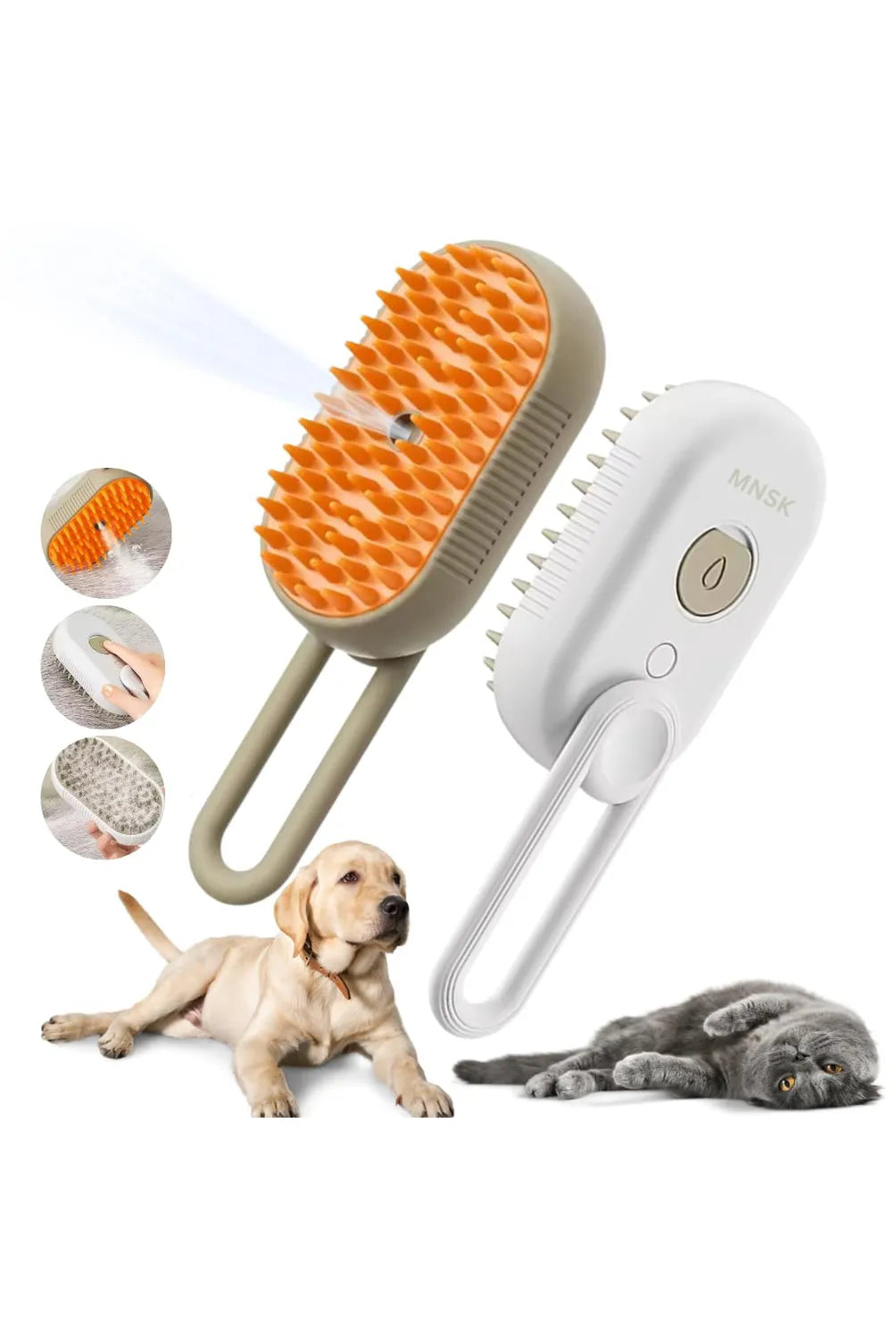 🐶🐱 Cepillo con Vapor para Mascotas